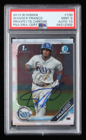 Wander Franco Signed 2019 Bowman Chrome Prospects #BCP100 (PSA) at PristineAuction.com