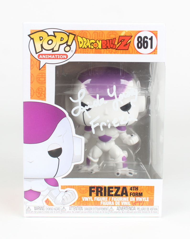 Linda Young Signed "Dragon Ball Z" #861 Frieza Funko Pop! Vinyl Figure Inscribed "Frieza" (JSA) at PristineAuction.com Linda Young Signed "Dragon Ball Z" #861 Frieza Funko Pop! Vinyl Figure Inscribed "Frieza" (JSA) at PristineAuction.com