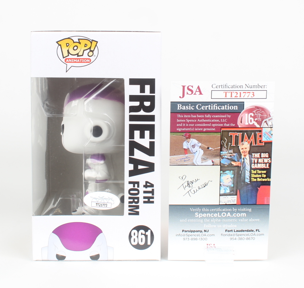 Linda Young Signed "Dragon Ball Z" #861 Frieza Funko Pop! Vinyl Figure Inscribed "Frieza" (JSA) at PristineAuction.com Linda Young Signed "Dragon Ball Z" #861 Frieza Funko Pop! Vinyl Figure Inscribed "Frieza" (JSA) at PristineAuction.com