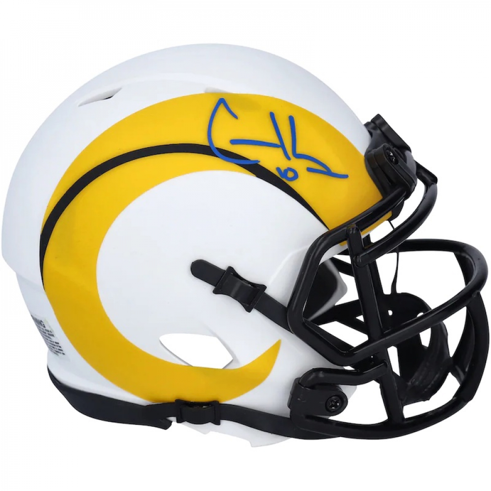 Cooper Kupp Signed Rams Lunar Eclipse Alternate Speed Mini Helmet