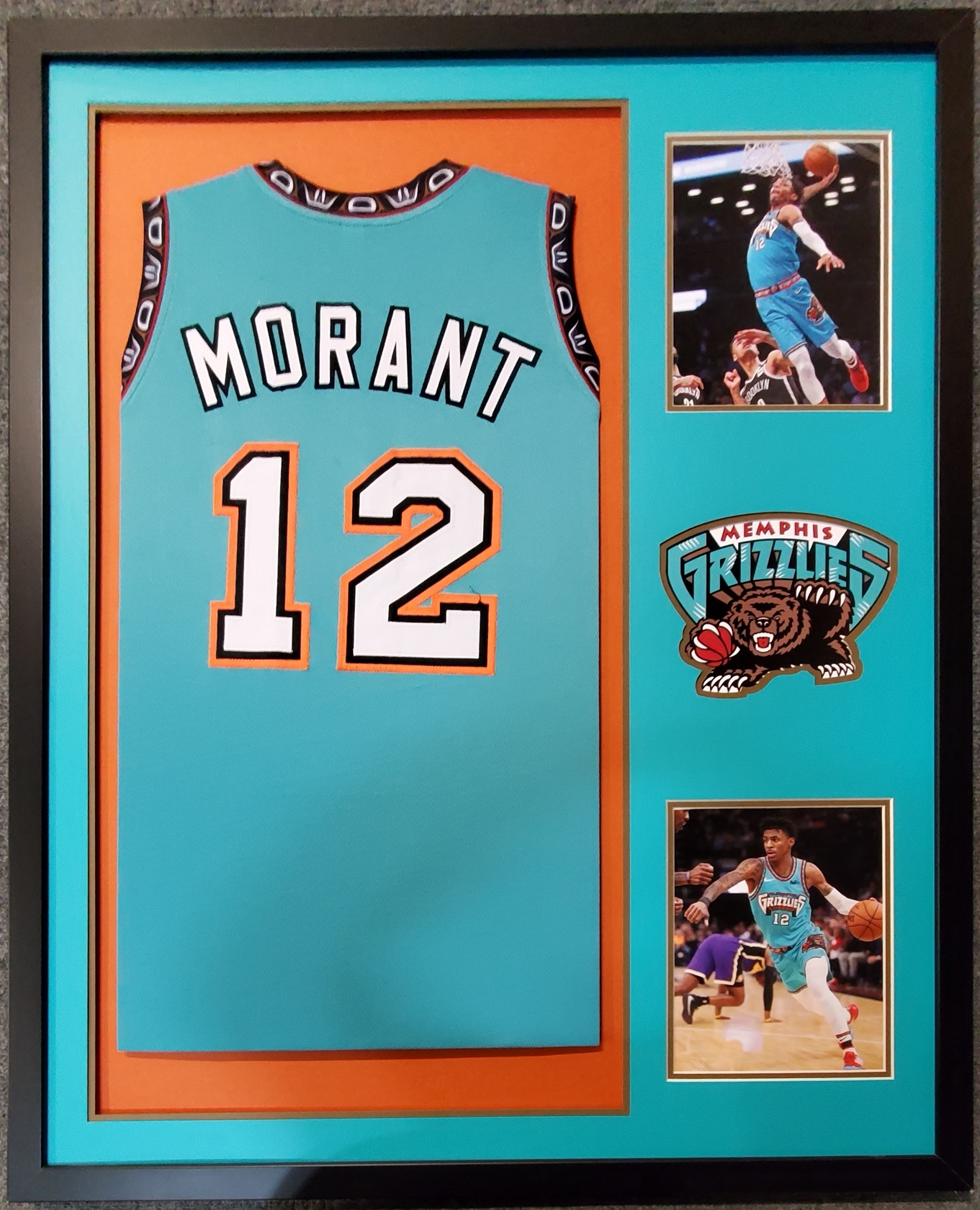 Ja Morant 34x42 Custom Framed Jersey Display at PristineAuction.com Ja Morant 34x42 Custom Framed Jersey Display at PristineAuction.com