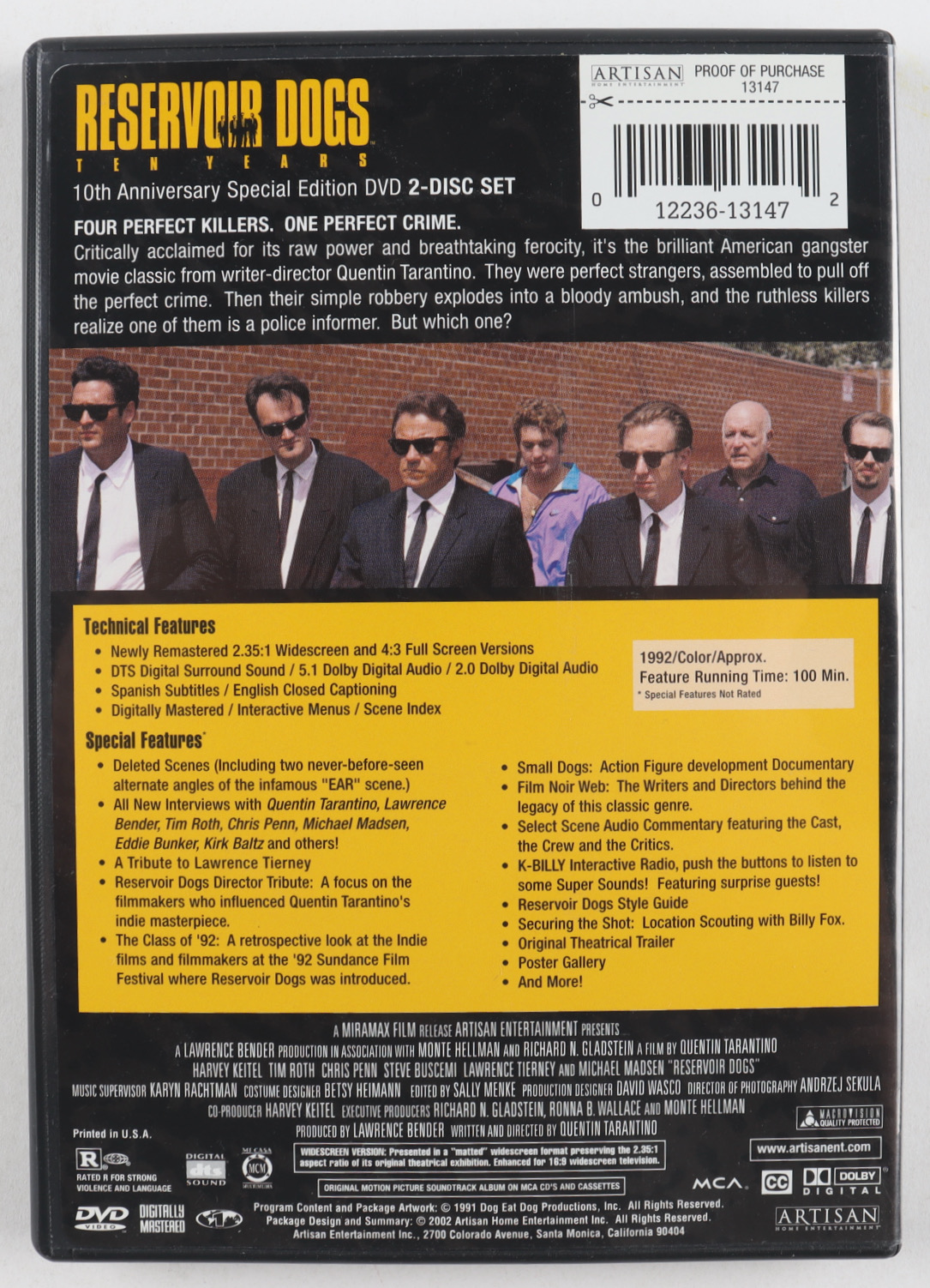 Michael Madsen Signed "Reservoir Dogs" DVD Cover (Beckett) at PristineAuction.com Michael Madsen Signed "Reservoir Dogs" DVD Cover (Beckett) at PristineAuction.com