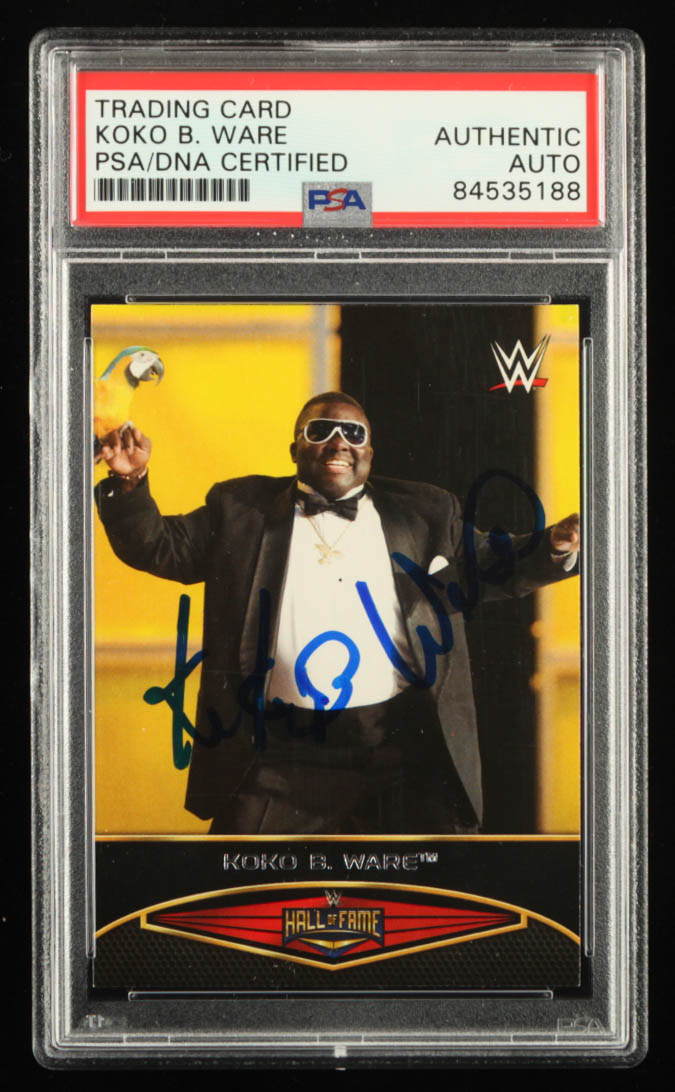 Koko B. Ware Signed 2015 Topps WWE Road to WrestleMania Hall of Fame #25 (PSA) at PristineAuction.com Koko B. Ware Signed 2015 Topps WWE Road to WrestleMania Hall of Fame #25 (PSA) at PristineAuction.com