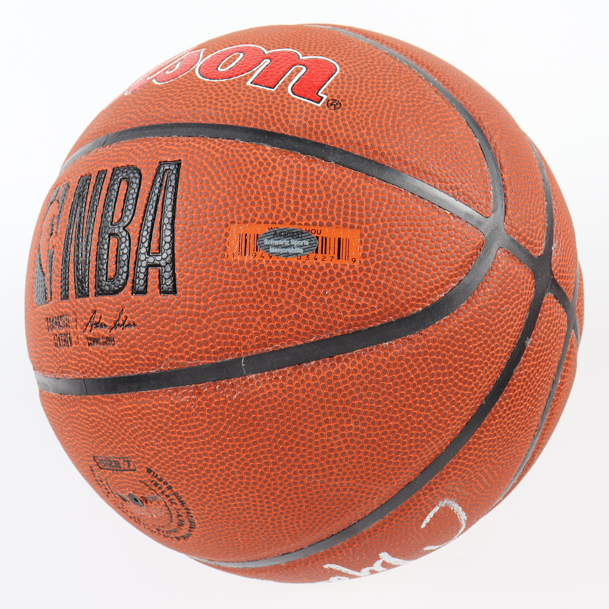 Clyde Drexler Signed Rockets Logo NBA Basketball (Schwartz) at PristineAuction.com Clyde Drexler Signed Rockets Logo NBA Basketball (Schwartz) at PristineAuction.com