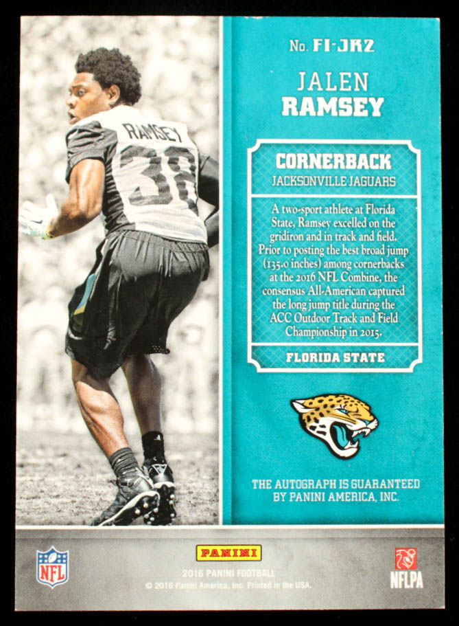 Jalen Ramsey 2016 Panini First Impressions Autographs #35 RC at PristineAuction.com Jalen Ramsey 2016 Panini First Impressions Autographs #35 RC at PristineAuction.com