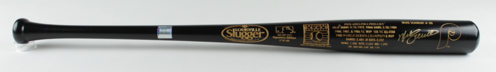 Mike Schmidt Signed LE Louisville Slugger Hall of Fame Player Model Baseball Bat (Fanatics & MLB) at PristineAuction.com Mike Schmidt Signed LE Louisville Slugger Hall of Fame Player Model Baseball Bat (Fanatics & MLB) at PristineAuction.com