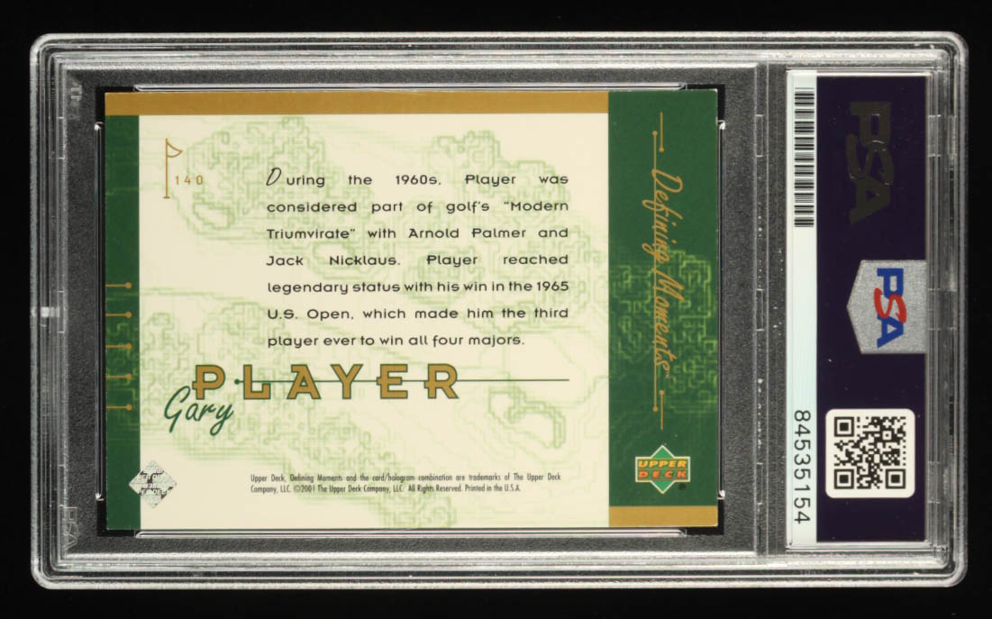 Gary Player Signed 2001 Upper Deck DM #140 (PSA) at PristineAuction.com Gary Player Signed 2001 Upper Deck DM #140 (PSA) at PristineAuction.com