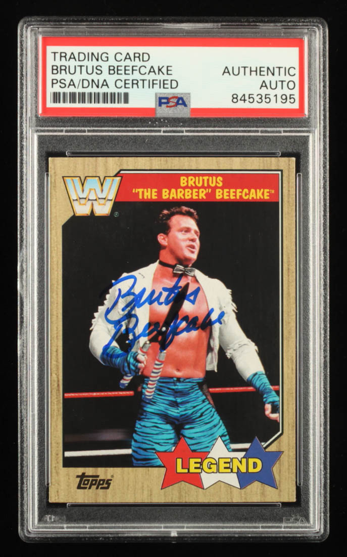 Brutus "The Barber" Beefcake Signed 2017 Topps Heritage WWE L #73 (PSA) at PristineAuction.com Brutus "The Barber" Beefcake Signed 2017 Topps Heritage WWE L #73 (PSA) at PristineAuction.com