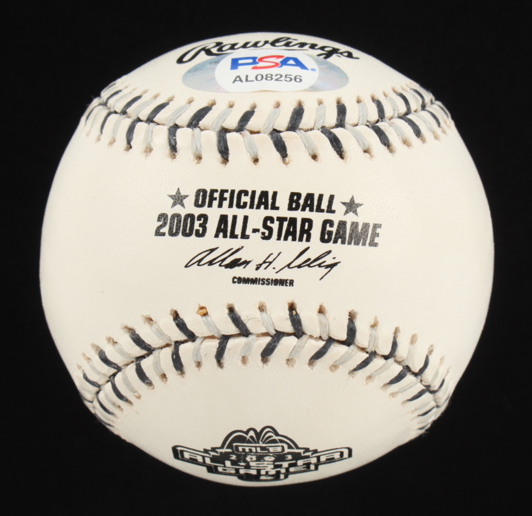 Nolan Ryan Signed OML 2003 All-Star Game Logo Baseball with Display Case (PSA) at PristineAuction.com Nolan Ryan Signed OML 2003 All-Star Game Logo Baseball with Display Case (PSA) at PristineAuction.com