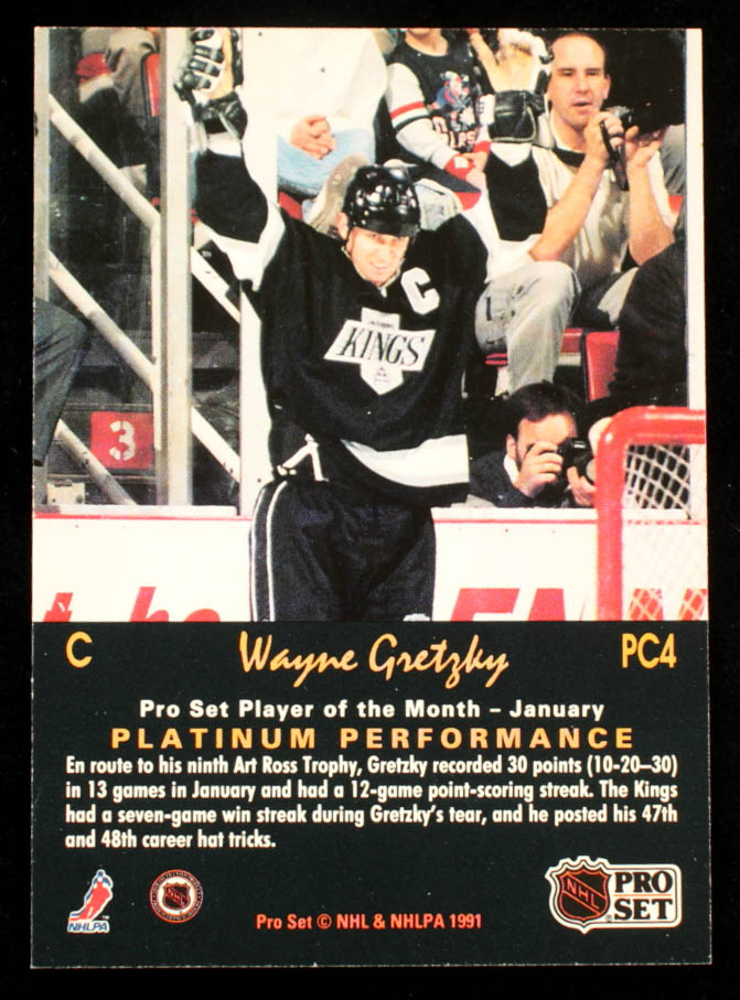 Wayne Gretzky 1991-92 Pro Set Platinum PC #PC4 at PristineAuction.com Wayne Gretzky 1991-92 Pro Set Platinum PC #PC4 at PristineAuction.com