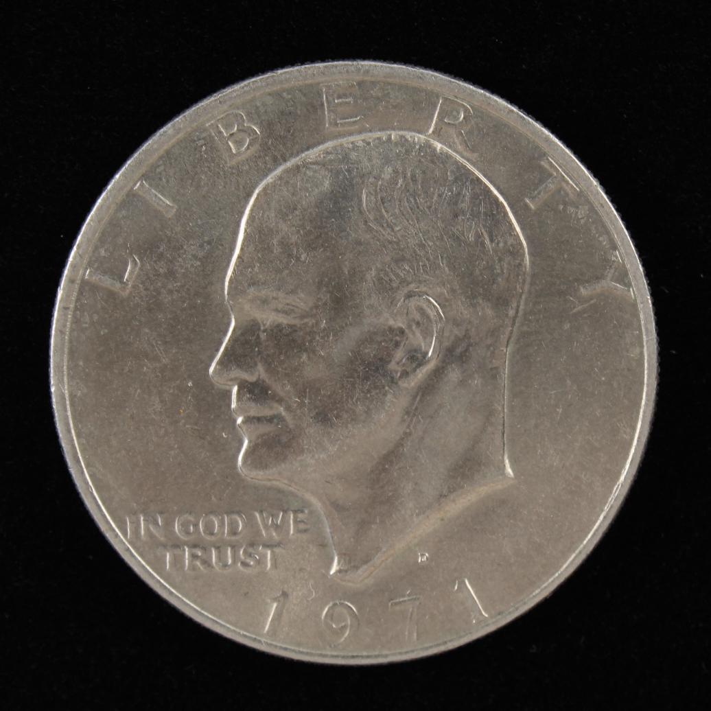 1971-D Eisenhower "Ike" $1 Dollar Coin at PristineAuction.com 1971-D Eisenhower "Ike" $1 Dollar Coin at PristineAuction.com