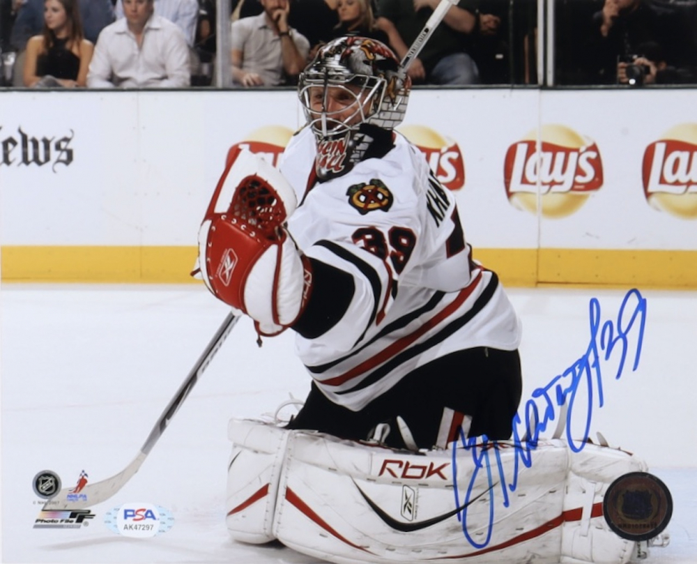 Nikolai Khabibulin Signed Blackhawks 8x10 Photo (PSA) | Pristine Auction