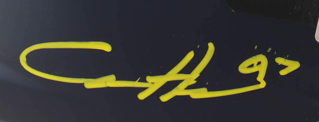 Aidan Hutchinson Signed Michigan Wolverines Full-Size Speed Helmet (Beckett) at PristineAuction.com Aidan Hutchinson Signed Michigan Wolverines Full-Size Speed Helmet (Beckett) at PristineAuction.com