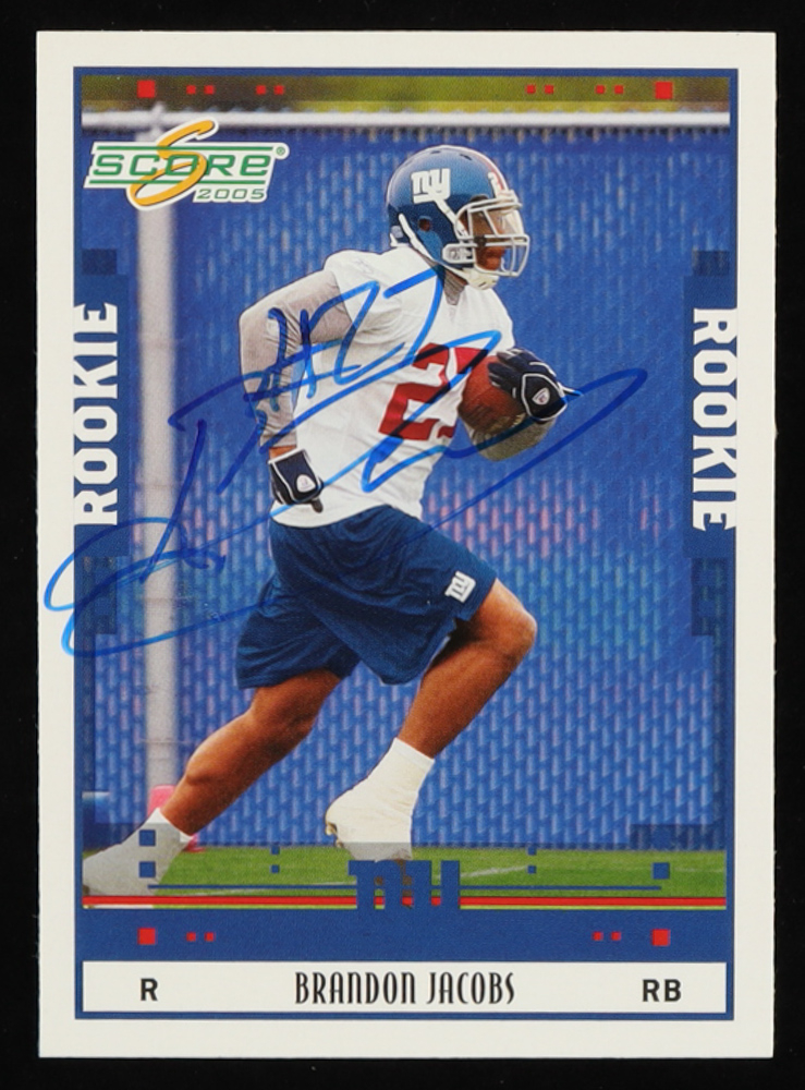 Brandon Jacobs Signed 2005 Score #379 RC (JSA)