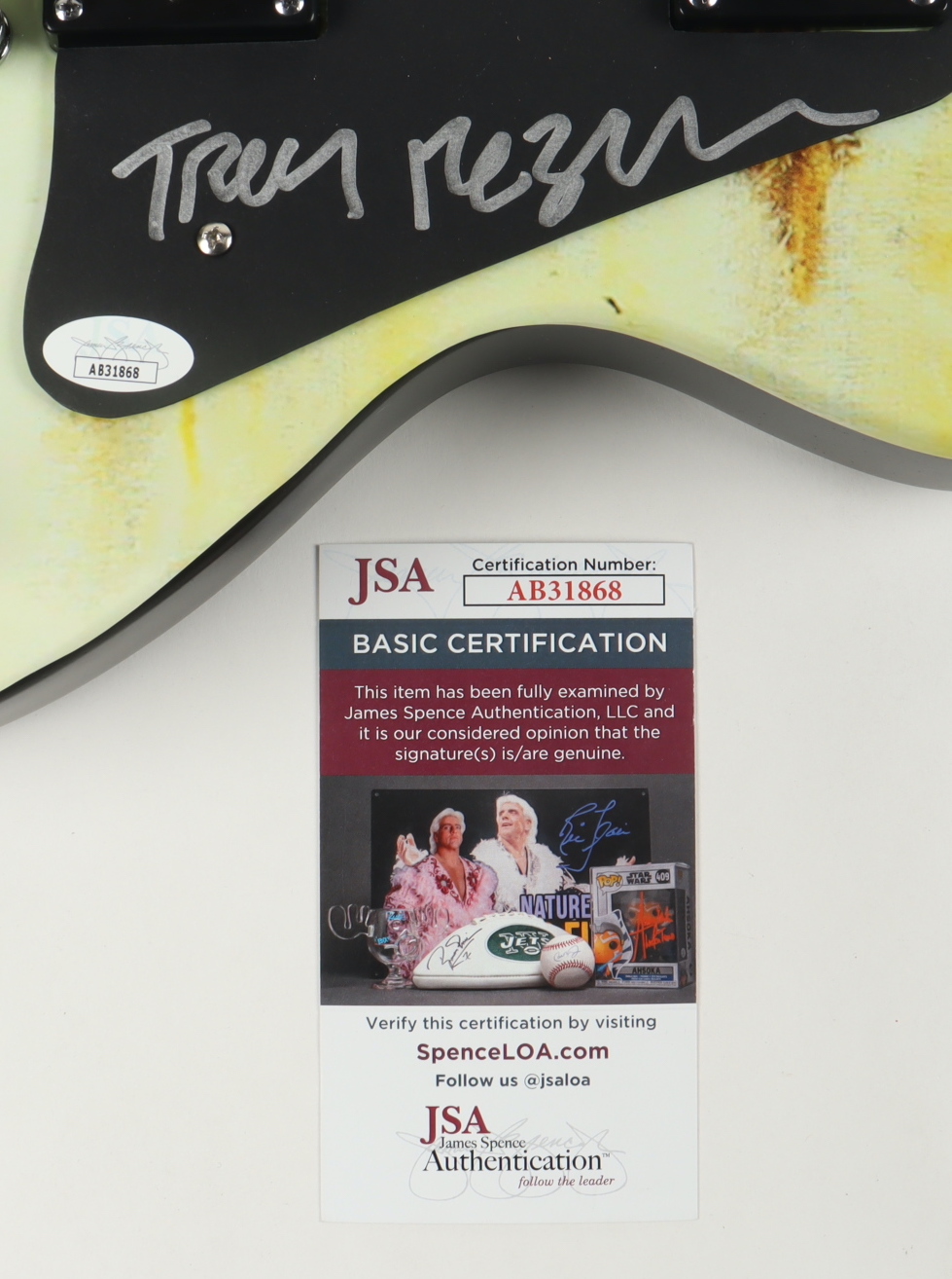 Trent Reznor Signed Epiphone Les Paul Custom 39" Electric Guitar (JSA) at PristineAuction.com Trent Reznor Signed Epiphone Les Paul Custom 39" Electric Guitar (JSA) at PristineAuction.com