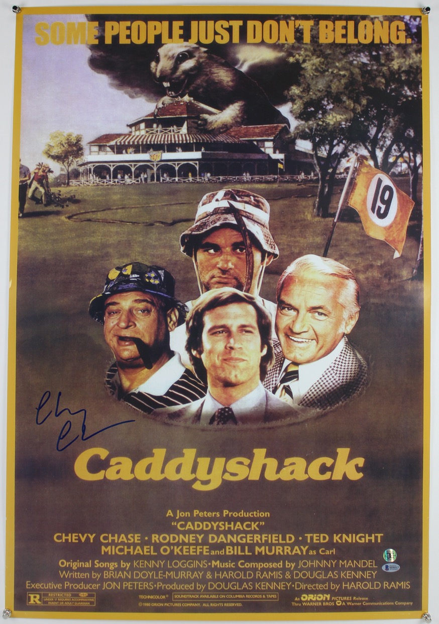 Chevy Chase Signed "Caddyshack" 24x36 Poster (Beckett & Chase) at PristineAuction.com Chevy Chase Signed "Caddyshack" 24x36 Poster (Beckett & Chase) at PristineAuction.com