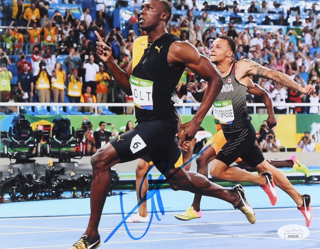 Usain Bolt Signed Team Jamaica 8x10 Photo (JSA) at PristineAuction.com Usain Bolt Signed Team Jamaica 8x10 Photo (JSA) at PristineAuction.com