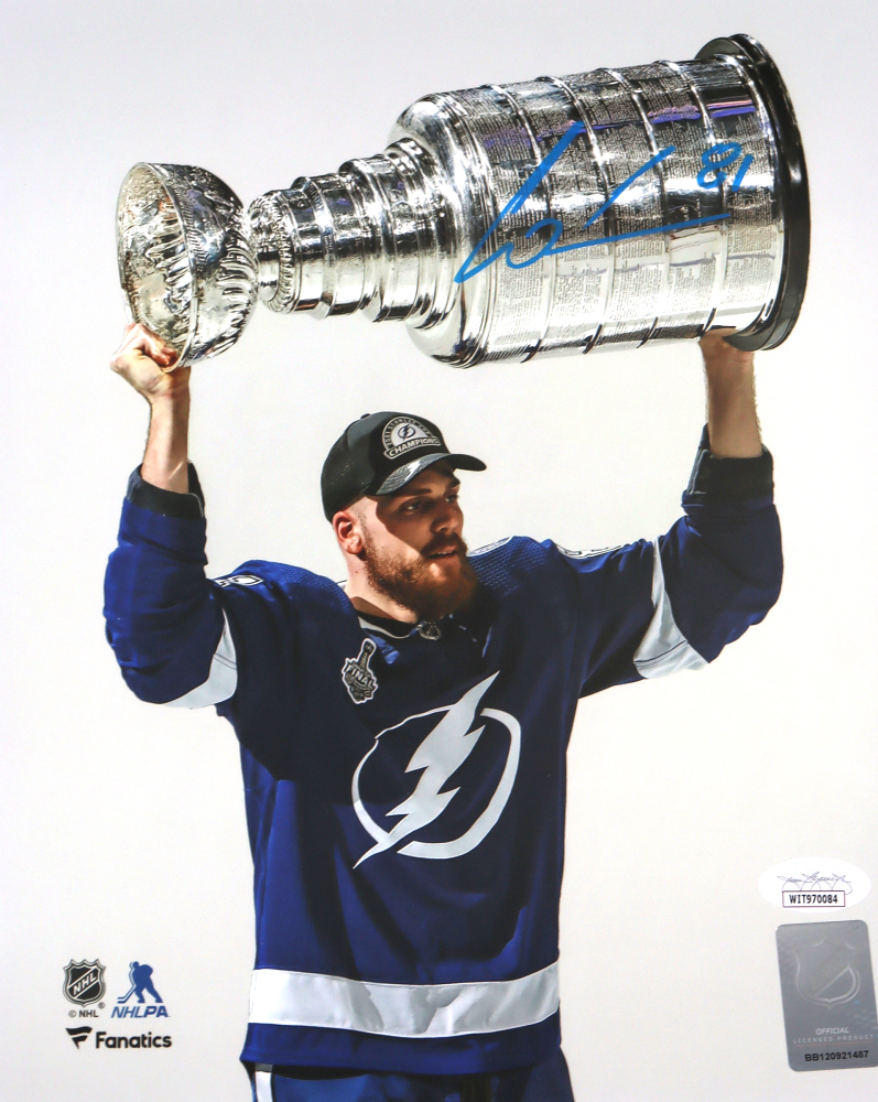 Erik Cernak Signed Lightning 8x10 Photo (JSA) at PristineAuction.com Erik Cernak Signed Lightning 8x10 Photo (JSA) at PristineAuction.com