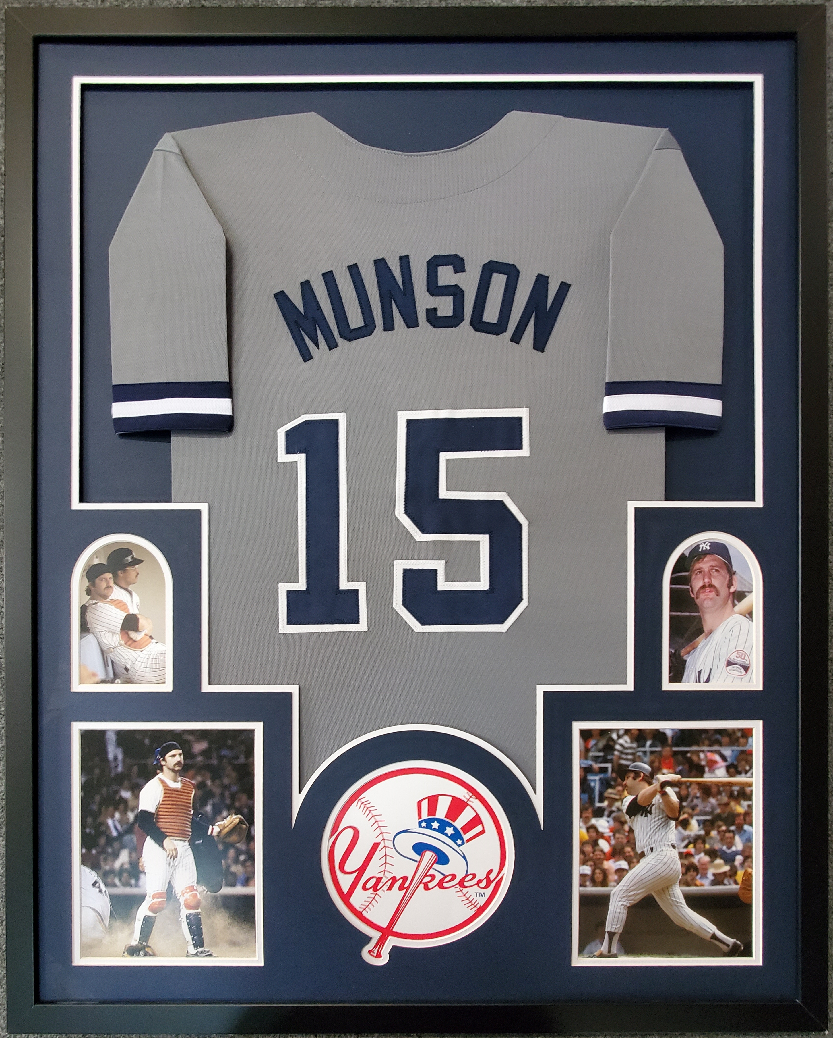 Thurman Munson 34x42 Custom Framed Jersey Display at PristineAuction.com Thurman Munson 34x42 Custom Framed Jersey Display at PristineAuction.com