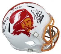 Warren Sapp, Mike Alstott, & Derrick Brooks Signed Buccaneers Full-Size Throwback Logo Speed Helmet Inscribed "QB Killa," "A-Train," & "SB XXXVII Champs" (Beckett) at PristineAuction.com