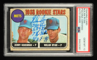 Nolan Ryan Signed Jerry Koosman / Nolan Ryan 1968 Topps Rookie Stars #177 RC Inscribed "324 Wins", "5,714 K's, "7 No-Hitters" & "H.O.F. '99" (PSA) at PristineAuction.com