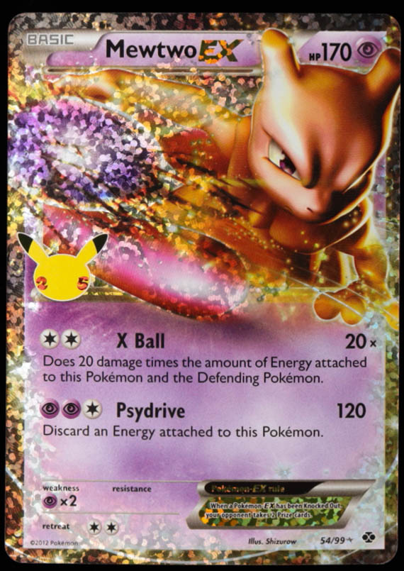 Mewtwo EX 2021 Pokemon Celebrations Classic Collection Confetti Holofoil #54 at PristineAuction.com Mewtwo EX 2021 Pokemon Celebrations Classic Collection Confetti Holofoil #54 at PristineAuction.com