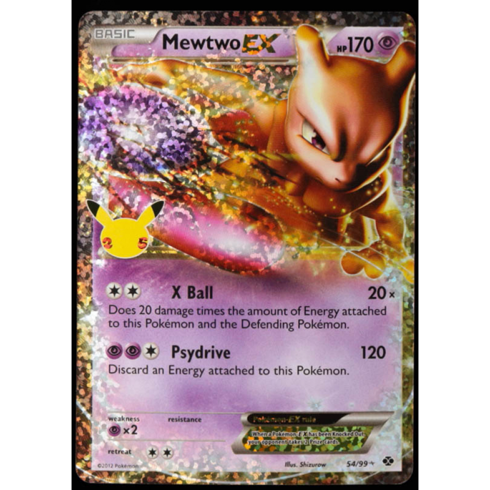 Mewtwo EX 2021 Pokemon Celebrations Classic Collection Confetti ...