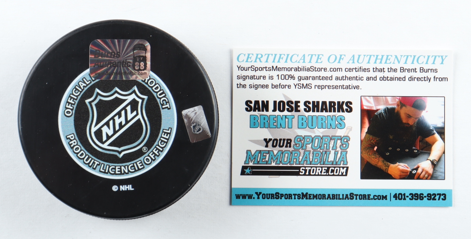 Brent Burns Signed 2003 NHL Draft Logo Hockey Puck Inscribed "20th Overall" (Burns) at PristineAuction.com Brent Burns Signed 2003 NHL Draft Logo Hockey Puck Inscribed "20th Overall" (Burns) at PristineAuction.com