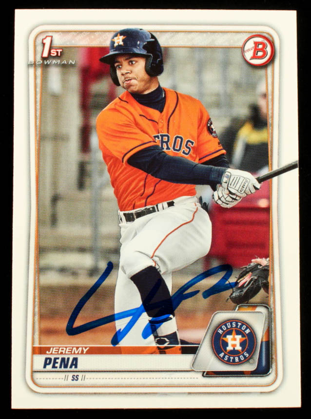 Jeremy Pena Signed 2020 Bowman Prospects #BP61 RC (JSA) at PristineAuction.com Jeremy Pena Signed 2020 Bowman Prospects #BP61 RC (JSA) at PristineAuction.com