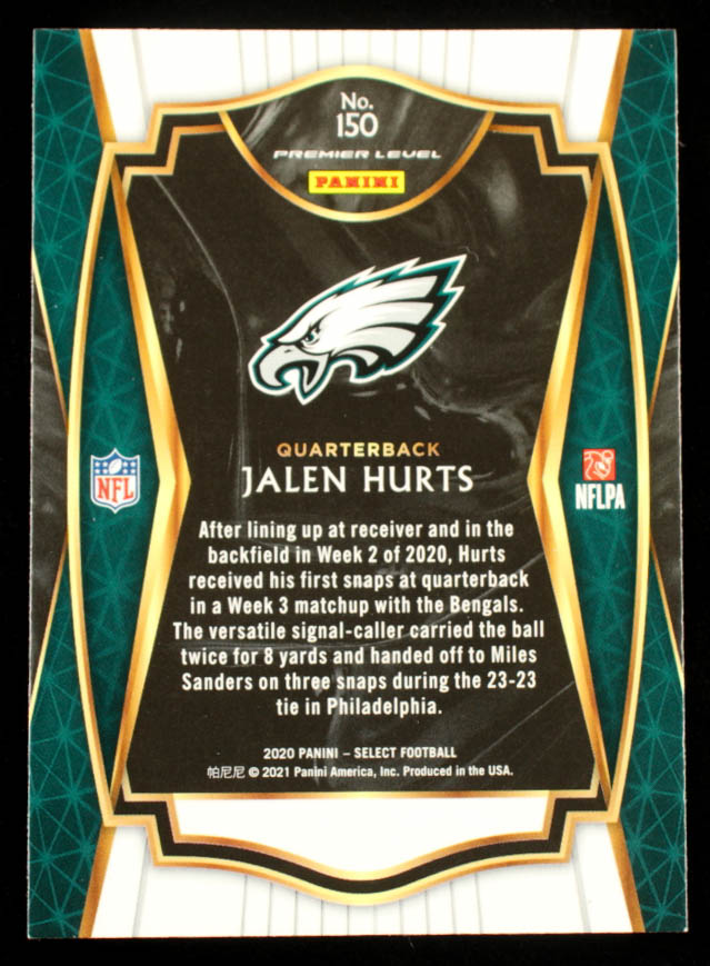 Jalen Hurts 2020 Select #150 RC at PristineAuction.com Jalen Hurts 2020 Select #150 RC at PristineAuction.com