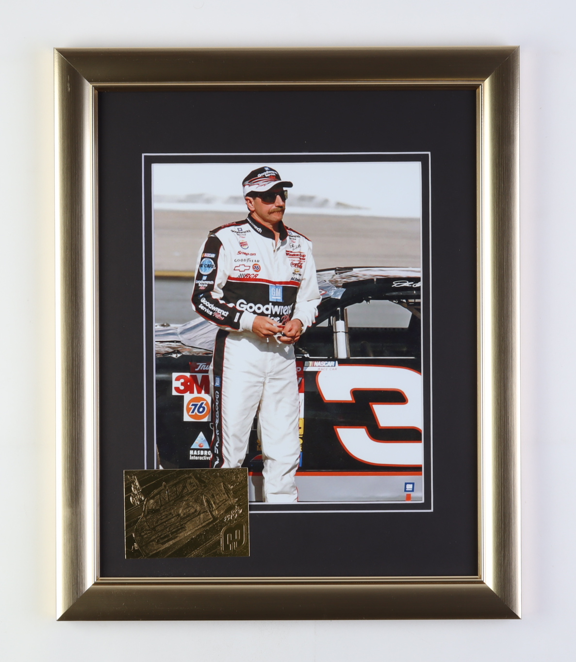 Dale Earnhardt Sr. 13x16 Custom Framed Photo Display with 24kt Gold Card at PristineAuction.com Dale Earnhardt Sr. 13x16 Custom Framed Photo Display with 24kt Gold Card at PristineAuction.com