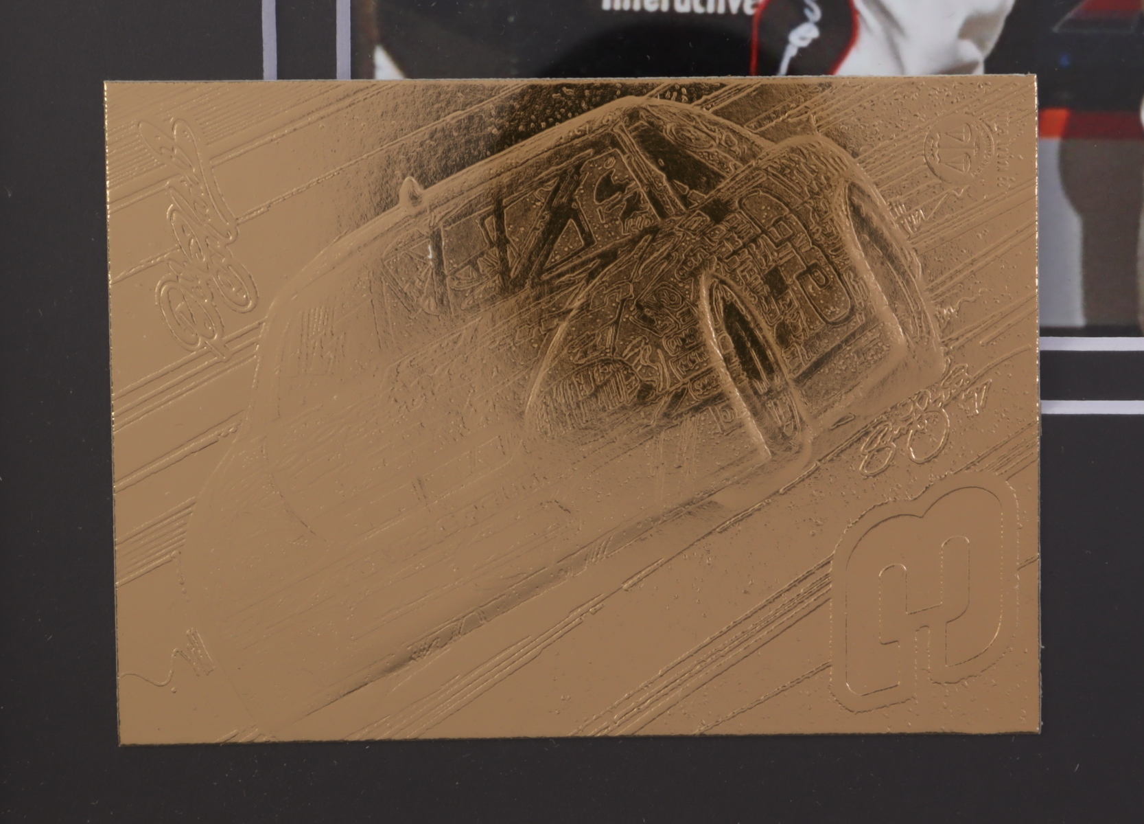 Dale Earnhardt Sr. 13x16 Custom Framed Photo Display with 24kt Gold Card at PristineAuction.com Dale Earnhardt Sr. 13x16 Custom Framed Photo Display with 24kt Gold Card at PristineAuction.com