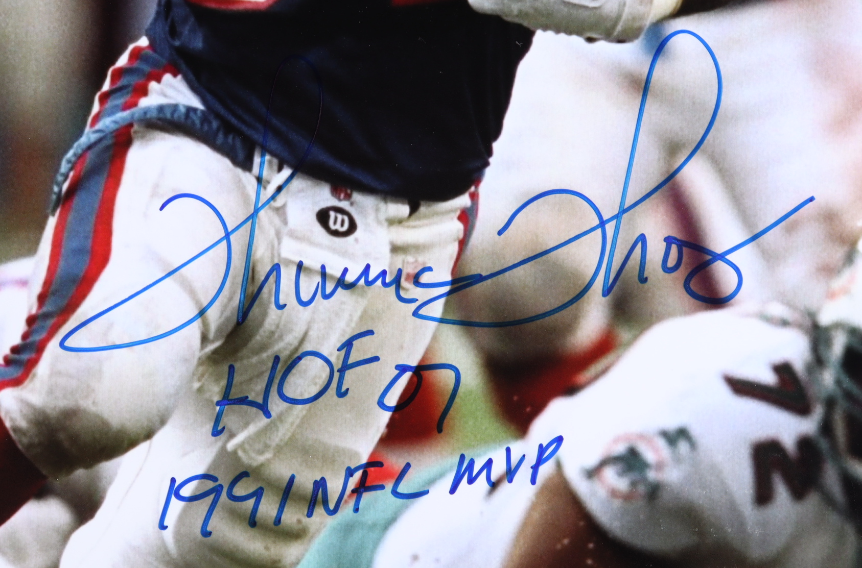 Thurman Thomas Signed Bills 16x20 Photo Inscribed "HOF 07" & "1991 NFL MVP" (Beckett) at PristineAuction.com Thurman Thomas Signed Bills 16x20 Photo Inscribed "HOF 07" & "1991 NFL MVP" (Beckett) at PristineAuction.com