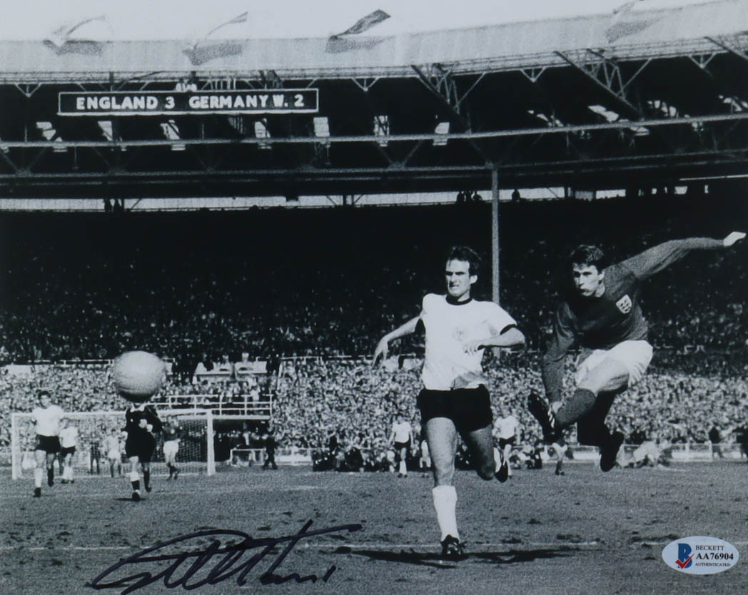 Sir Geoff Hurst Signed Team England 8x10 Photo (Beckett) at PristineAuction.com Sir Geoff Hurst Signed Team England 8x10 Photo (Beckett) at PristineAuction.com