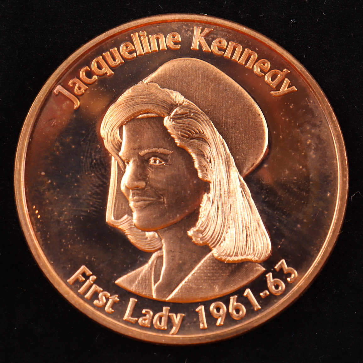 Jacqueline Kennedy Commemorative First Lady Copper Medallion at PristineAuction.com Jacqueline Kennedy Commemorative First Lady Copper Medallion at PristineAuction.com