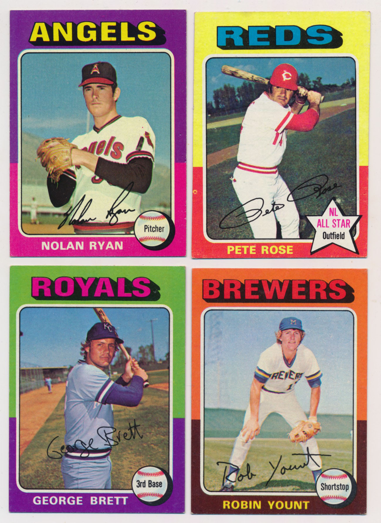 1975 Topps Baseball Complete Set of (660) Cards with George Brett #228 RC, Robin Yount #223 RC, Rookie Catches & Outfielders #620, Nolan Ryan #500 at PristineAuction.com 1975 Topps Baseball Complete Set of (660) Cards with George Brett #228 RC, Robin Yount #223 RC, Rookie Catches & Outfielders #620, Nolan Ryan #500 at PristineAuction.com