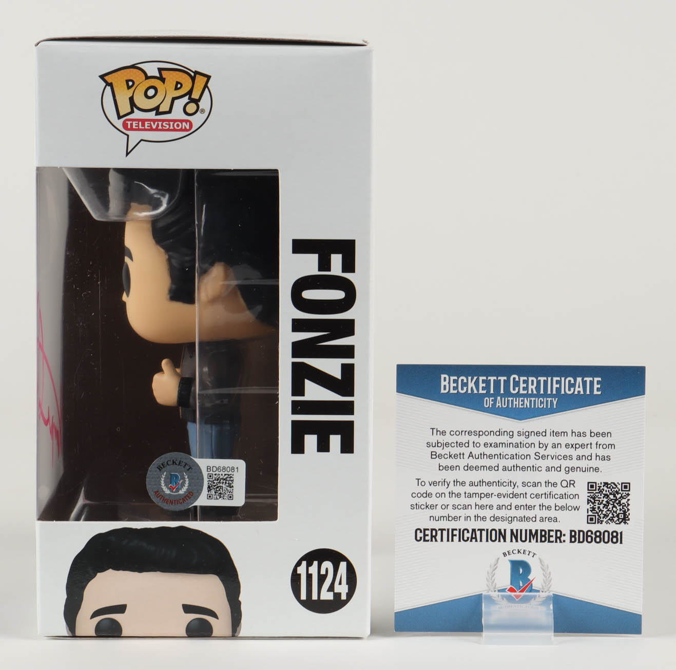 Henry Winkler Signed "Happy Days" #1124 Fonzie Funko Pop! Vinyl Figure (Beckett) at PristineAuction.com Henry Winkler Signed "Happy Days" #1124 Fonzie Funko Pop! Vinyl Figure (Beckett) at PristineAuction.com