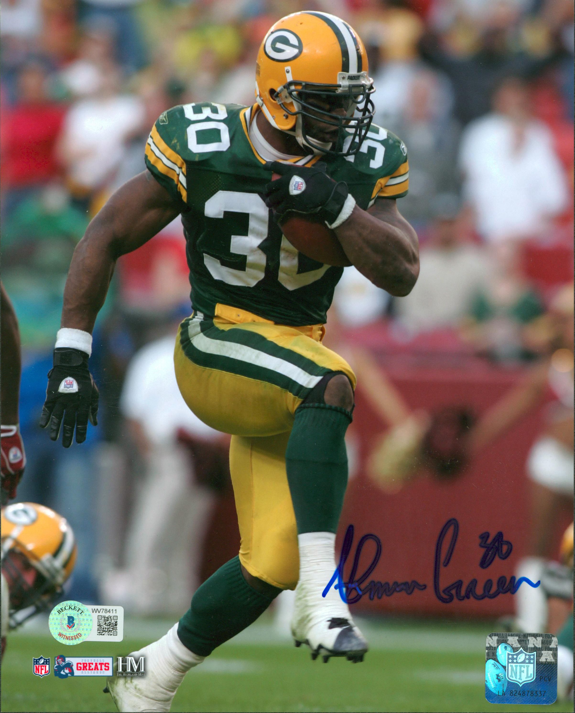 Ahman Green Signed Packers 8x10 Photo (Beckett) at PristineAuction.com Ahman Green Signed Packers 8x10 Photo (Beckett) at PristineAuction.com