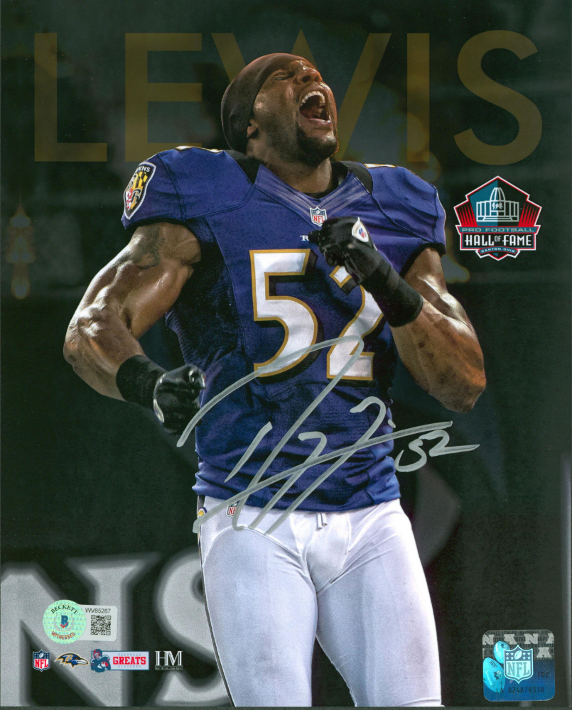 Ray Lewis Autographed Signed Framed White Baltimore Ravens Jersey