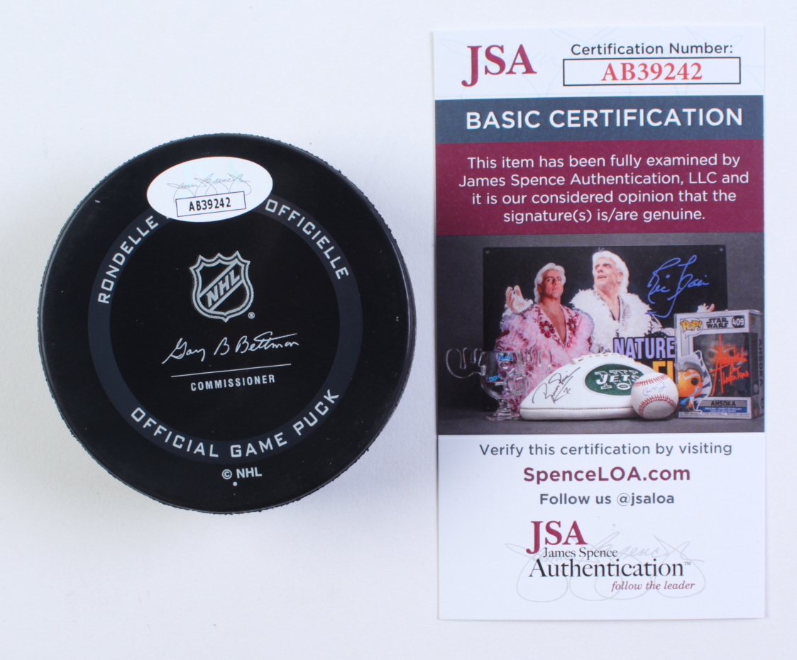 Jeff Carter Signed Penguins Logo Hockey Puck (JSA) at PristineAuction.com Jeff Carter Signed Penguins Logo Hockey Puck (JSA) at PristineAuction.com