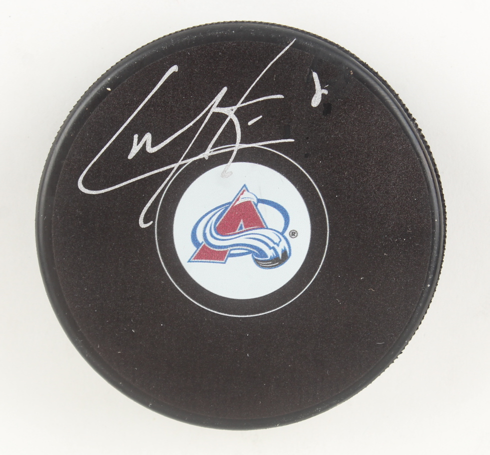 Cale Makar Signed Avalanche Logo Hockey Puck (Beckett) at PristineAuction.com Cale Makar Signed Avalanche Logo Hockey Puck (Beckett) at PristineAuction.com