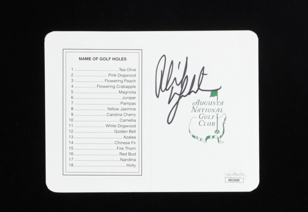 Phil Mickelson Signed 5x6 Augusta National Golf Club Scorecard (JSA) at PristineAuction.com Phil Mickelson Signed 5x6 Augusta National Golf Club Scorecard (JSA) at PristineAuction.com