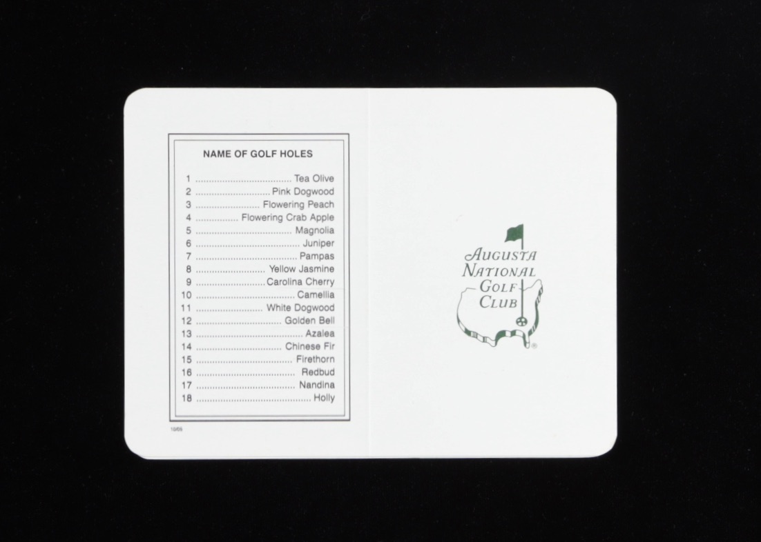 Phil Mickelson Signed 5x6 Augusta National Golf Club Scorecard (JSA) at PristineAuction.com Phil Mickelson Signed 5x6 Augusta National Golf Club Scorecard (JSA) at PristineAuction.com