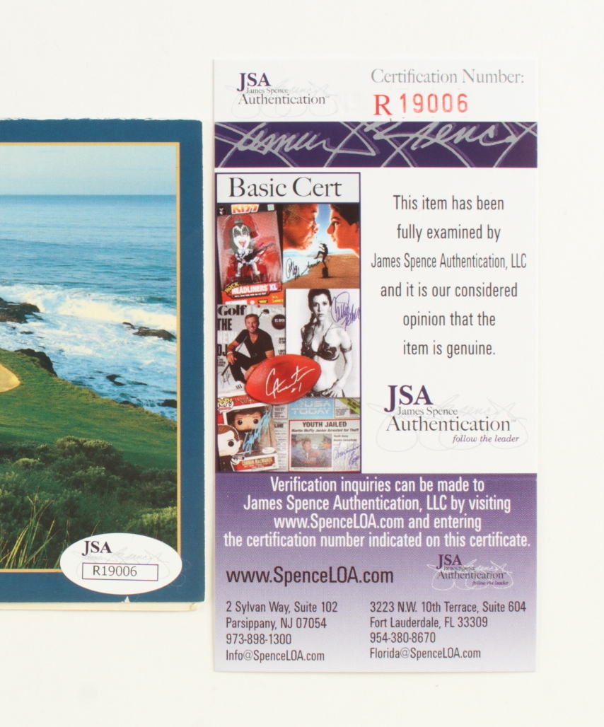 Jack Nicklaus Signed Pebble Beach Golf Links 4x6 Scorecard (JSA) at PristineAuction.com Jack Nicklaus Signed Pebble Beach Golf Links 4x6 Scorecard (JSA) at PristineAuction.com