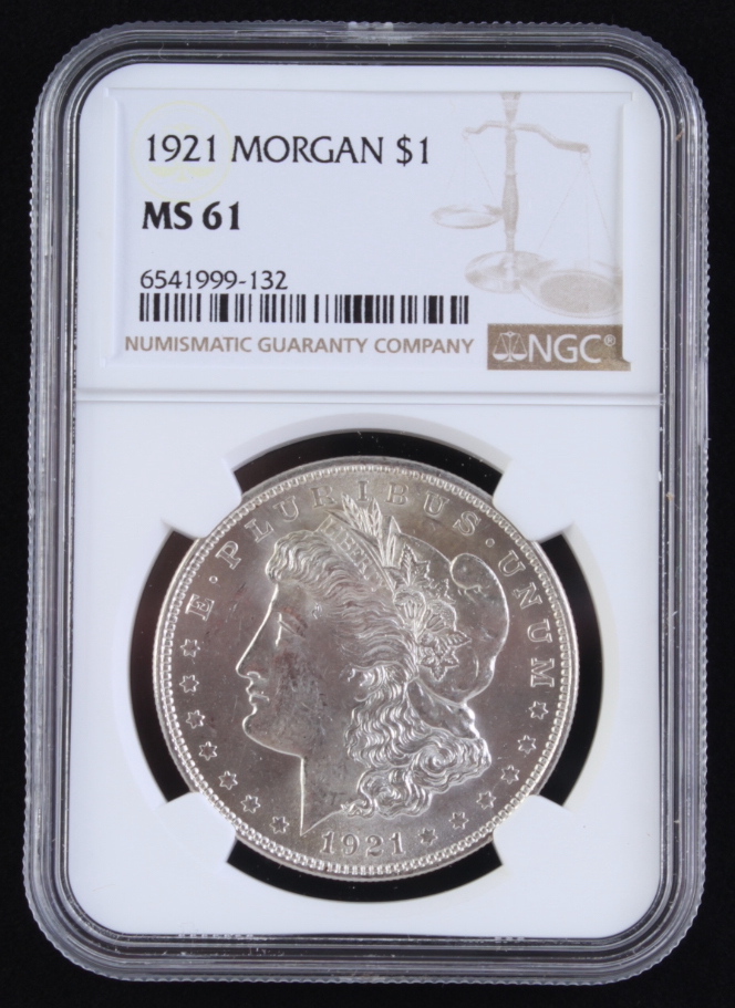 1921 Morgan Silver Dollar (NGC MS61) at PristineAuction.com 1921 Morgan Silver Dollar (NGC MS61) at PristineAuction.com