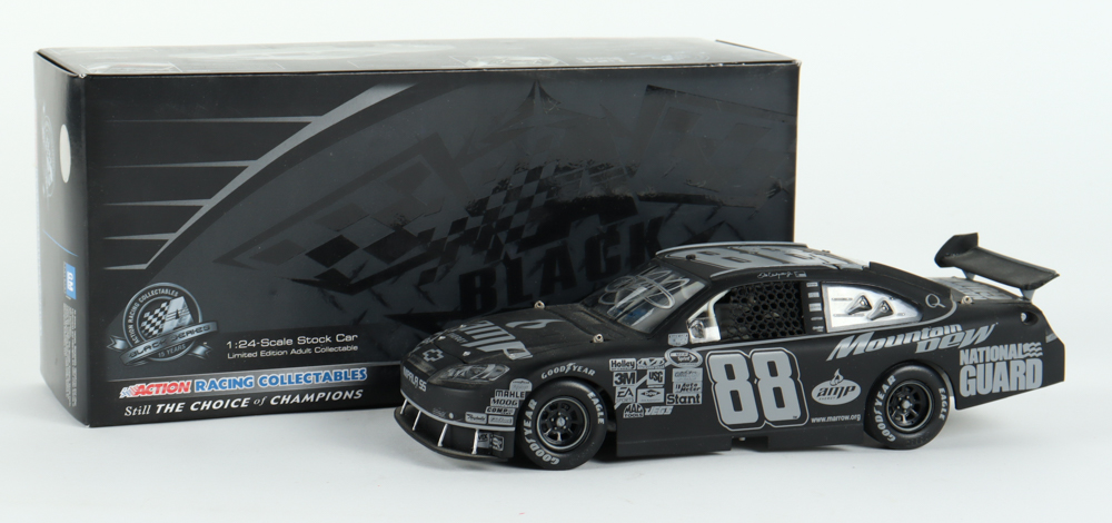 Dale Earnhardt Jr. Signed NASCAR #88 AMP Energy / Mt. Dew ARC Black Label 2008 Impala SS - 1:24 Premium Action Diecast Car (Dale Jr. & PA) (Imperfect) at PristineAuction.com Dale Earnhardt Jr. Signed NASCAR #88 AMP Energy / Mt. Dew ARC Black Label 2008 Impala SS - 1:24 Premium Action Diecast Car (Dale Jr. & PA) (Imperfect) at PristineAuction.com