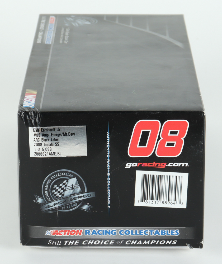 Dale Earnhardt Jr. Signed NASCAR #88 AMP Energy / Mt. Dew ARC Black Label 2008 Impala SS - 1:24 Premium Action Diecast Car (Dale Jr. & PA) (Imperfect) at PristineAuction.com Dale Earnhardt Jr. Signed NASCAR #88 AMP Energy / Mt. Dew ARC Black Label 2008 Impala SS - 1:24 Premium Action Diecast Car (Dale Jr. & PA) (Imperfect) at PristineAuction.com