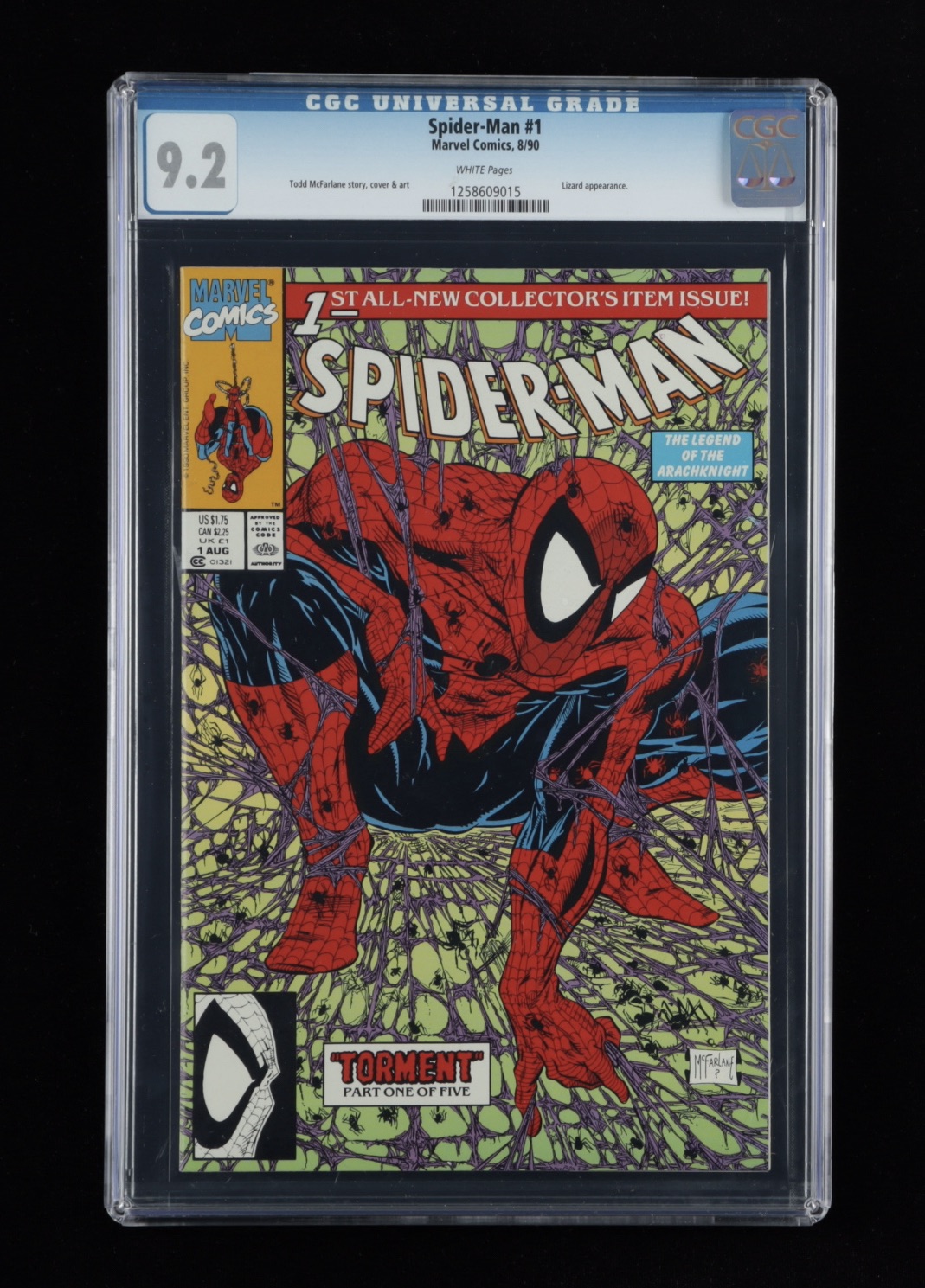 1990 "Spider-Man" Issue #1 Marvel Comic Book (CGC 9.2) at PristineAuction.com 1990 "Spider-Man" Issue #1 Marvel Comic Book (CGC 9.2) at PristineAuction.com