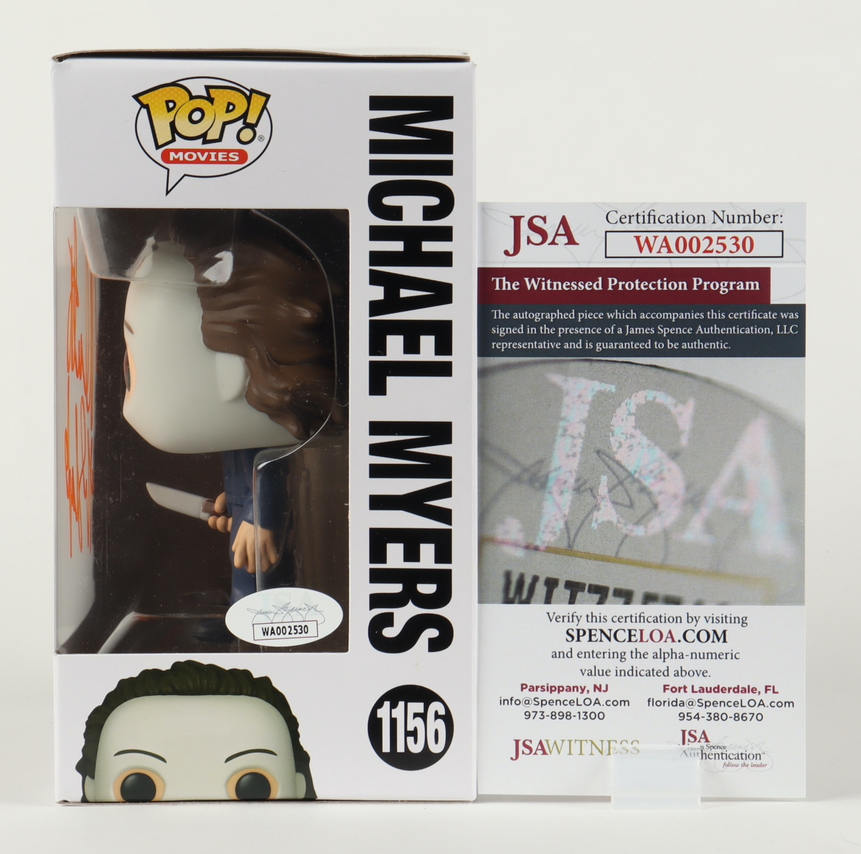 Nick Castle Signed "Halloween" #1156 Michael Myers Funko Pop! Vinyl Figure Inscribed "The Shape" (JSA) at PristineAuction.com Nick Castle Signed "Halloween" #1156 Michael Myers Funko Pop! Vinyl Figure Inscribed "The Shape" (JSA) at PristineAuction.com