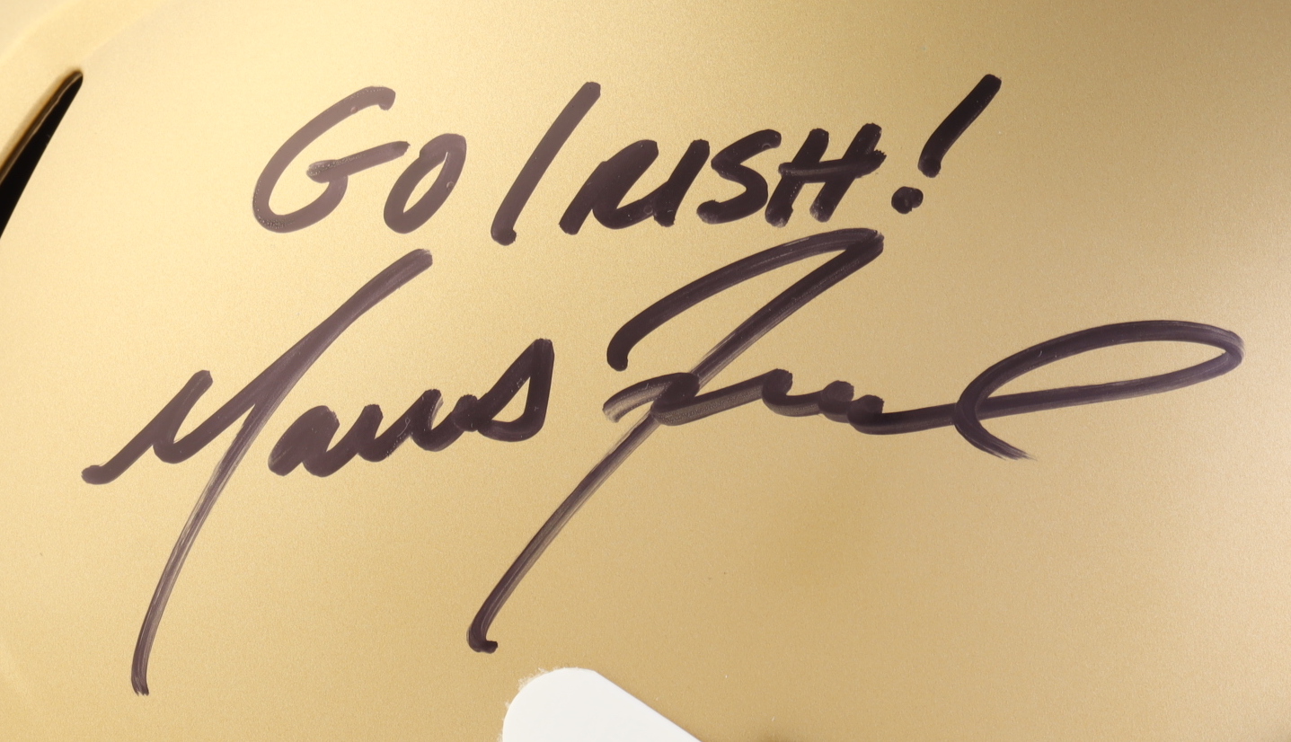 Marcus Freeman Signed Notre Dame Fighting Irish Full-Size Speed Helmet Inscribed "Go Irish!" (JSA) at PristineAuction.com Marcus Freeman Signed Notre Dame Fighting Irish Full-Size Speed Helmet Inscribed "Go Irish!" (JSA) at PristineAuction.com